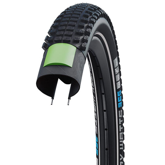 Schwalbe Johnny Watts Mountain Tire, 27.''x2.35, Wire, Clincher, Addix 4season, DD, GreenGuard, 67TPI, Black