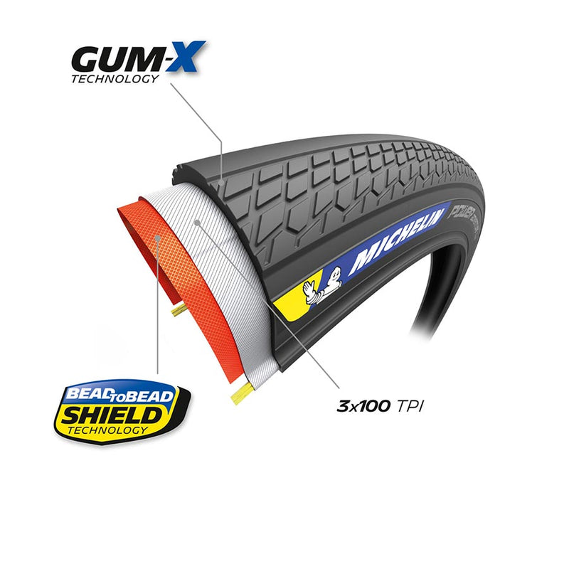 Load image into Gallery viewer, Michelin-Power-Adventure-Tire-700c-42-Folding-TIRE9988-Folding-Tires
