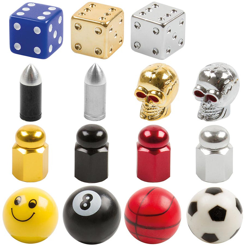 Load image into Gallery viewer, Ventura Valve Cap Bulk 15 designs, 2 of each, For Schrader, Kit
