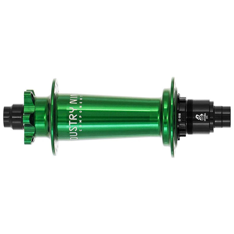 Load image into Gallery viewer, Industry Nine Hydra Classic Boost 6B, Disc Hub, Rear, 32H, 12mm TA, 148mm, Shimano Micro Spline, Green
