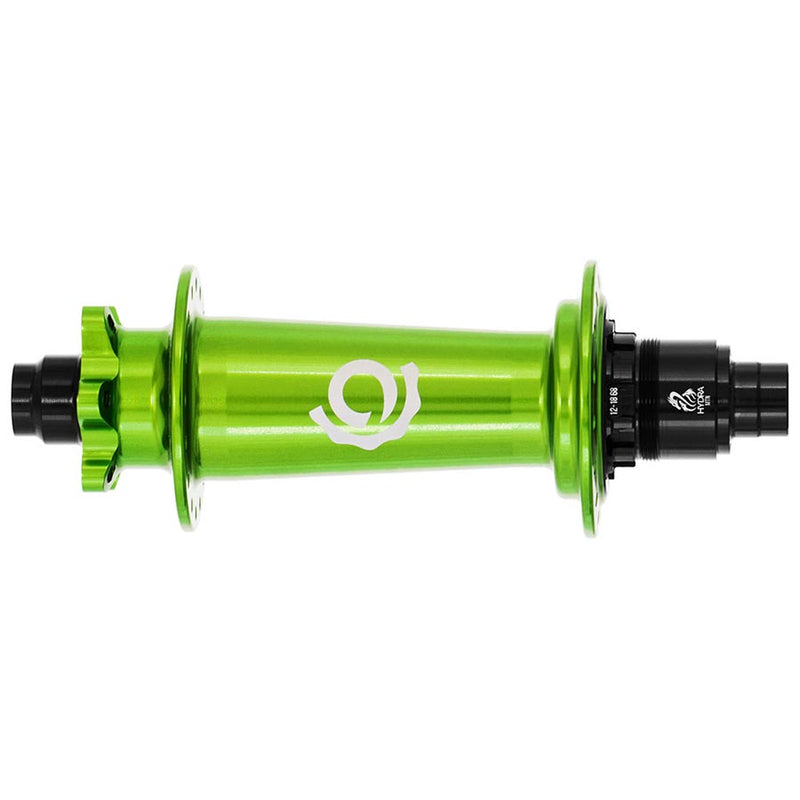 Load image into Gallery viewer, Industry Nine Hydra Classic Boost 6B, Disc Hub, Rear, 28H, 12mm TA, 148mm, Shimano Micro Spline, Lime Green
