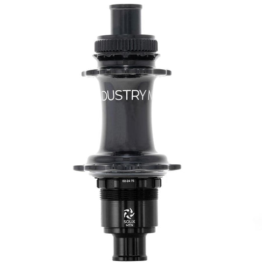 Industry Nine Solix M Classic Rear MS, Disc Hub, Rear, 24H, 12mm TA, 148mm, Shimano Micro Spline, Black