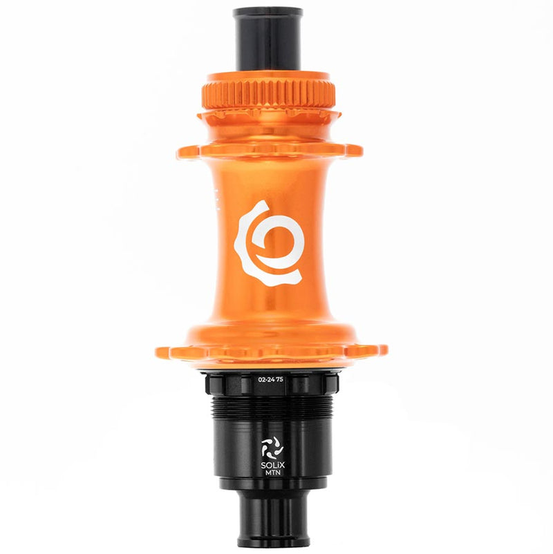 Load image into Gallery viewer, Industry Nine Solix M Classic Rear MS, Disc Hub, Rear, 28H, 12mm TA, 148mm, Shimano Micro Spline, Orange
