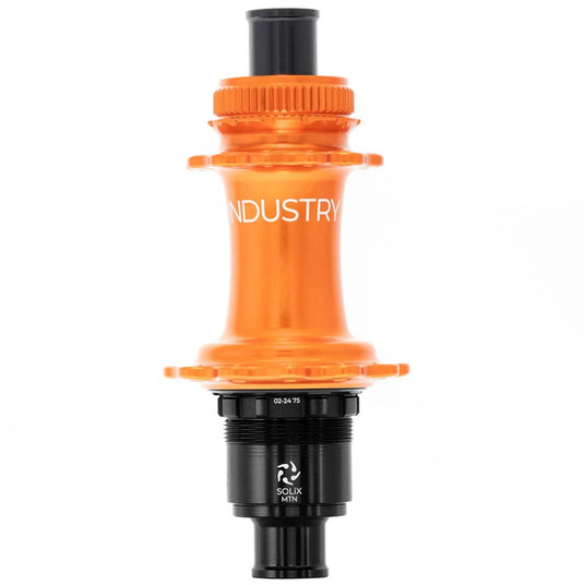 Industry Nine Solix M Classic Rear MS, Disc Hub, Rear, 28H, 12mm TA, 148mm, Shimano Micro Spline, Orange