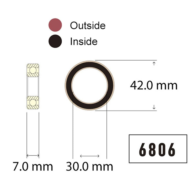 Load image into Gallery viewer, Wheels Manufacturing Angular Contact, Sealed Cartridge Bearing, 71806, 30x42x7mm, Steel
