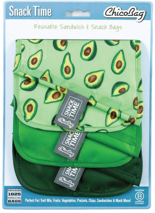 Chicobag Snack Time Poly Snack Time Poly - Avocado Sacks