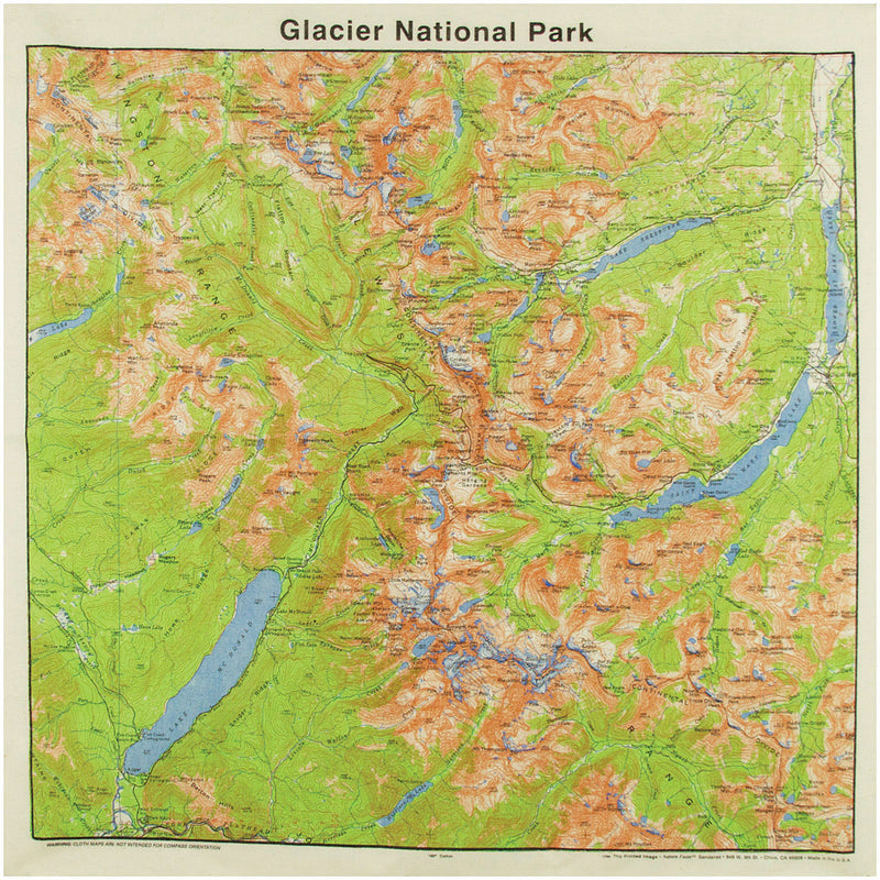 Load image into Gallery viewer, Explore in Style with The Printed Image National Parks Topo Bandanas - Rocky Mountain Edition
