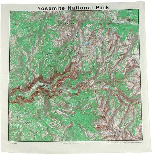 Explore in Style with The Printed Image National Parks Topo Bandanas - Glacier National Park Edition