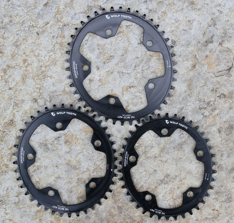 Load image into Gallery viewer, Wolf Tooth Elliptical Chainring 38t 110 BCD 5-Bolt 10/11/12-Spd Eagle Compatible
