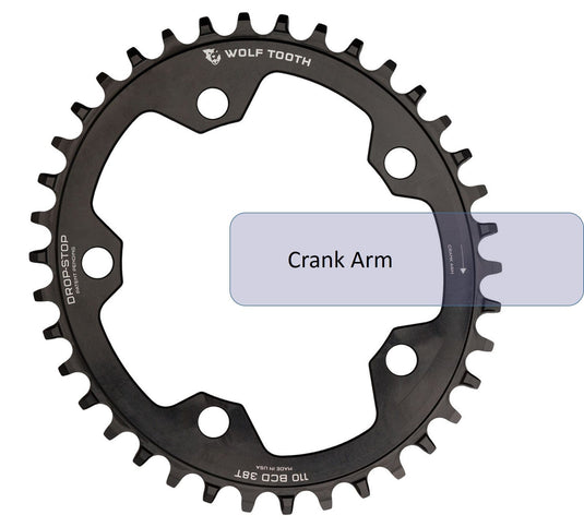 Wolf Tooth Elliptical Chainring 40t 110 BCD 5-Bolt 10/11/12-Spd Eagle Compatible