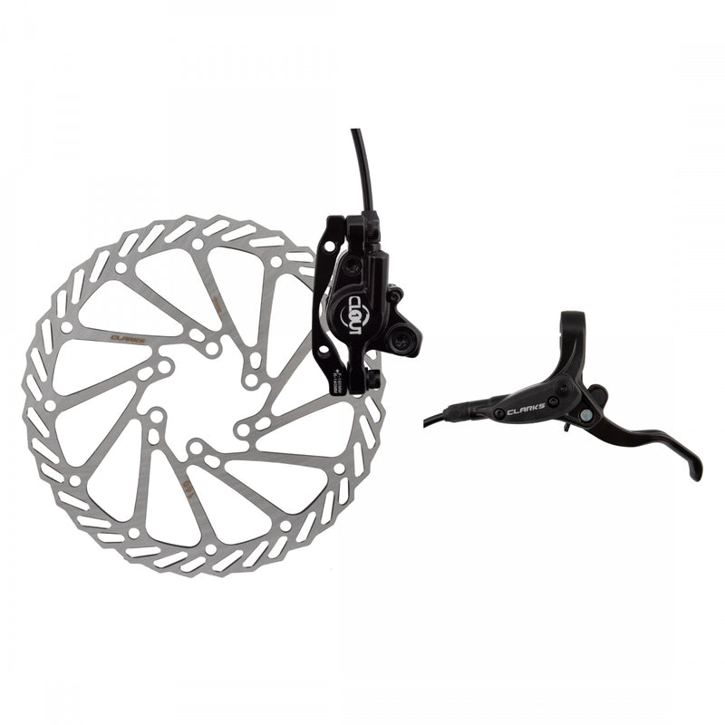 Load image into Gallery viewer, Clarks-Clout-1-Hydraulic-Disc-Brake-Kit-Disc-Brake-&amp;-Lever-Hybrid-comfort-Bike-Road-Bike-Mountain-Bike-HBSL0127-MTB-Flat-Bar-Disc-Brakes
