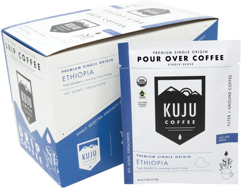 Load image into Gallery viewer, Kuju Coffee Ethiopia Camp Beverages: Convenient Pocket Pourover Packs Pack of  6
