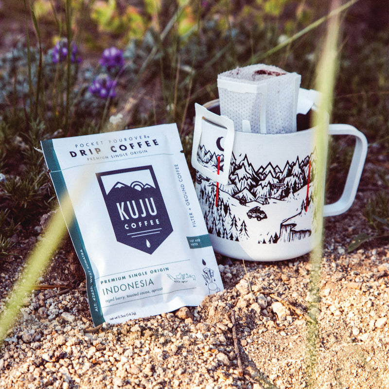 Load image into Gallery viewer, Kuju Coffee Papua Camp Pocket Pourover - Convenient and Delicious Coffee on the Go! Pack of  6
