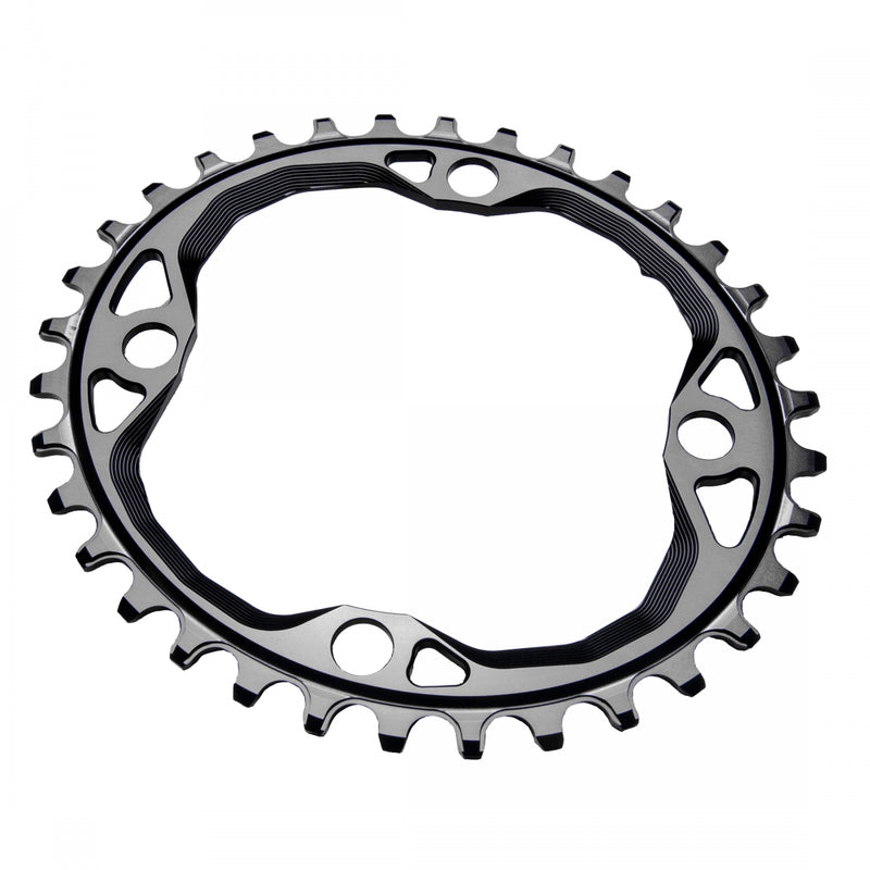 Load image into Gallery viewer, absoluteBLACK Oval Narrow Wide Chainring 34t 104 BCD 4-Bolt 10/11/12-Spd Alloy
