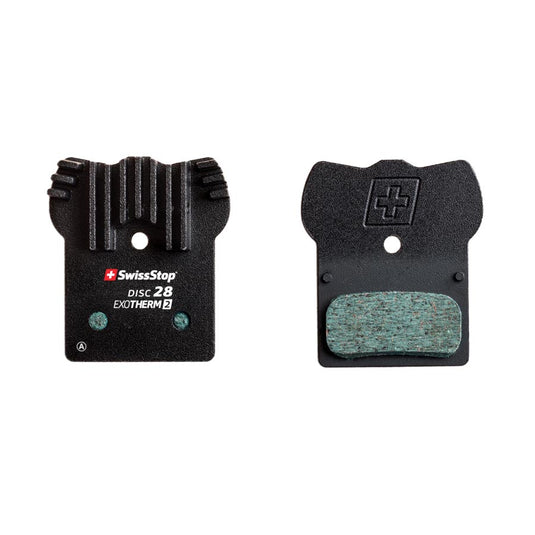 SwissStop Exotherm2 28 Disc Brake Pads, Shape: Shimano G-Type/F-Type/J-Type, XTR BR-M9000, XT BR-M8100, SLX BR-M7100,