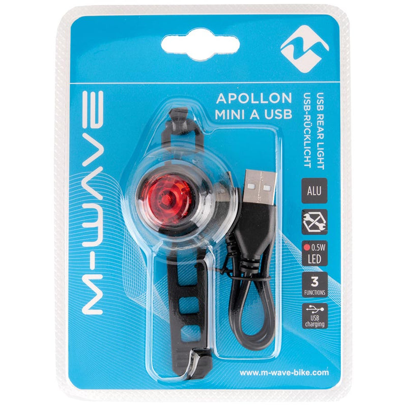 Load image into Gallery viewer, M-Wave Apollon Mini A USB Light, Rear, Black
