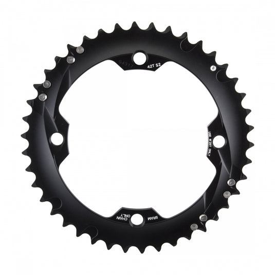 SRAM/Truvativ X0 X9 GXP Chainring 42T 120 BCD Aluminum Black Use with 28T