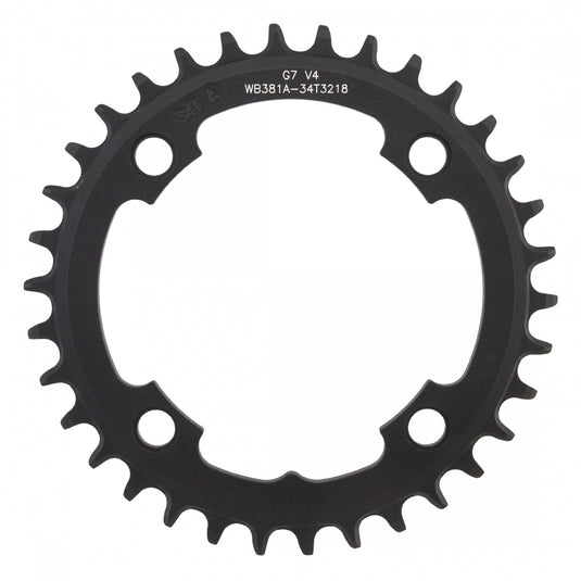 Full Speed Ahead Megatooth Chainring 34T 104 BCD 4-Bolt 1x10/11-Spd Aluminum Blk