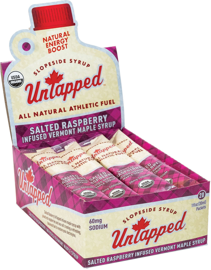 Load image into Gallery viewer, Untapped Salted Raspberry Gel Energy Food - Fuel Your Adventure with Natural Ingredients Pack of  20
