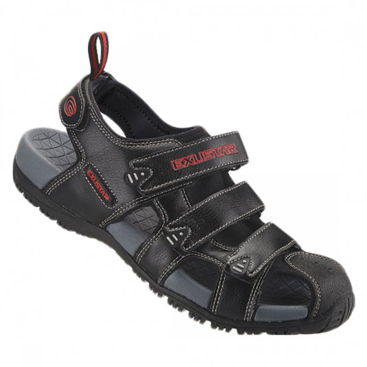 Exustar-SS503-Sandal-Black-Red-8-8.5-Flat-Pedal-Shoes