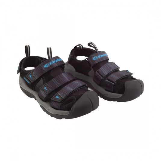 Exustar-SS515-Sandal-Black-Blue-12.75-13.5-Flat-Pedal-Shoes