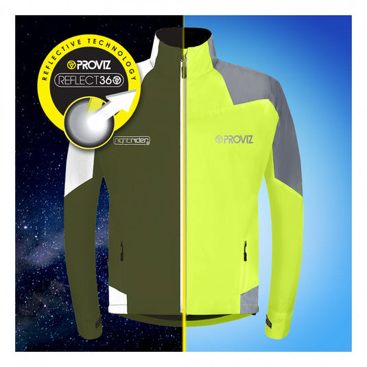 Proviz Nightrider 2.0 Cycling Jacket Yellow SM Men`s