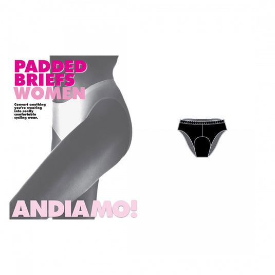 Andiamo Women`s Padded Brief Black SM Women`s