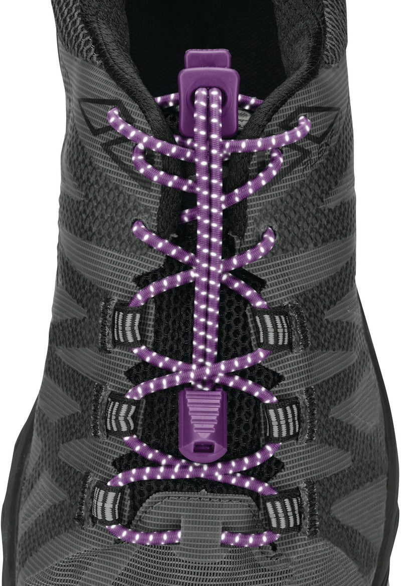 Load image into Gallery viewer, Nathan Run Laces Reflective: One Size Fits All, Purple Magic
