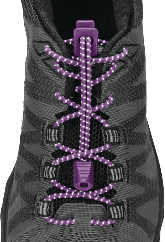 Nathan Run Laces Reflective: One Size Fits All, Purple Magic