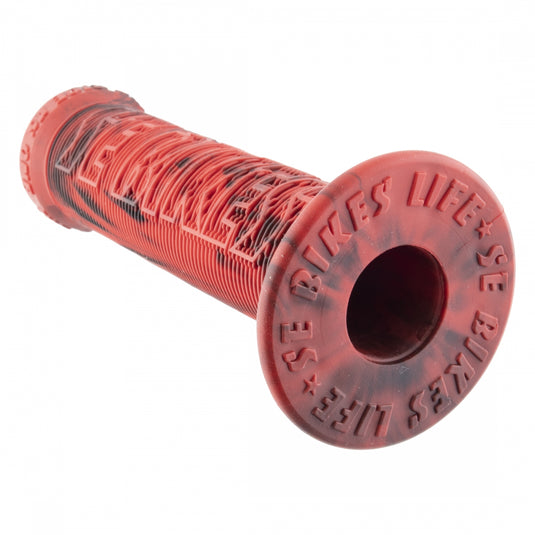 Se Bikes Bike Life Grips w/ Flange Red Swirl 138mm