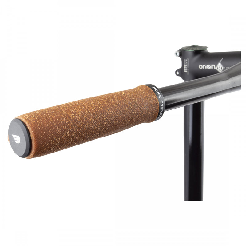 Load image into Gallery viewer, Pure Cycles Locking Cork Grip Set Single Lock On Cork 128mm
