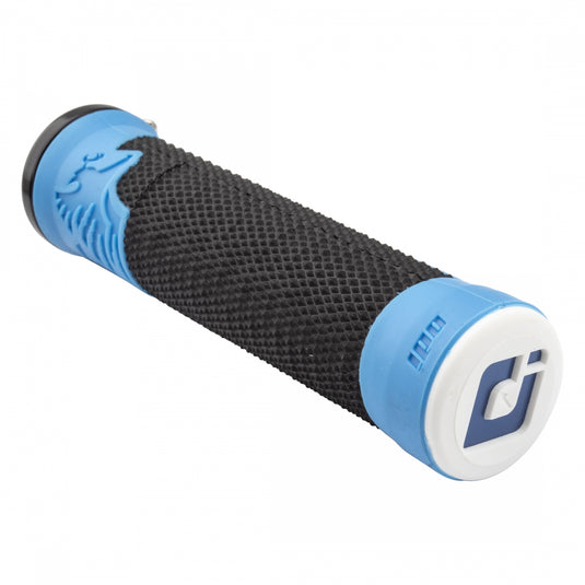 ODI AG2 Lock-On Grips Black/Blue with Black Clamps Redesigned Inner Outer Grip