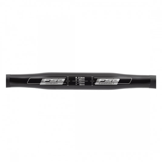 Full Speed Ahead Omega Compact Drop Handlebar 31.8mm 40cm Black Aluminum