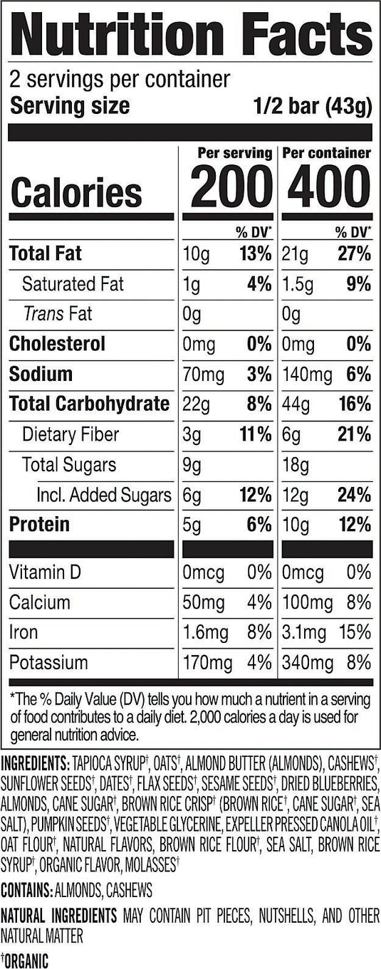 Probar Whole Berry Blast Meal Bar - Nutritious Energy Food for On-the-Go Pack of  12