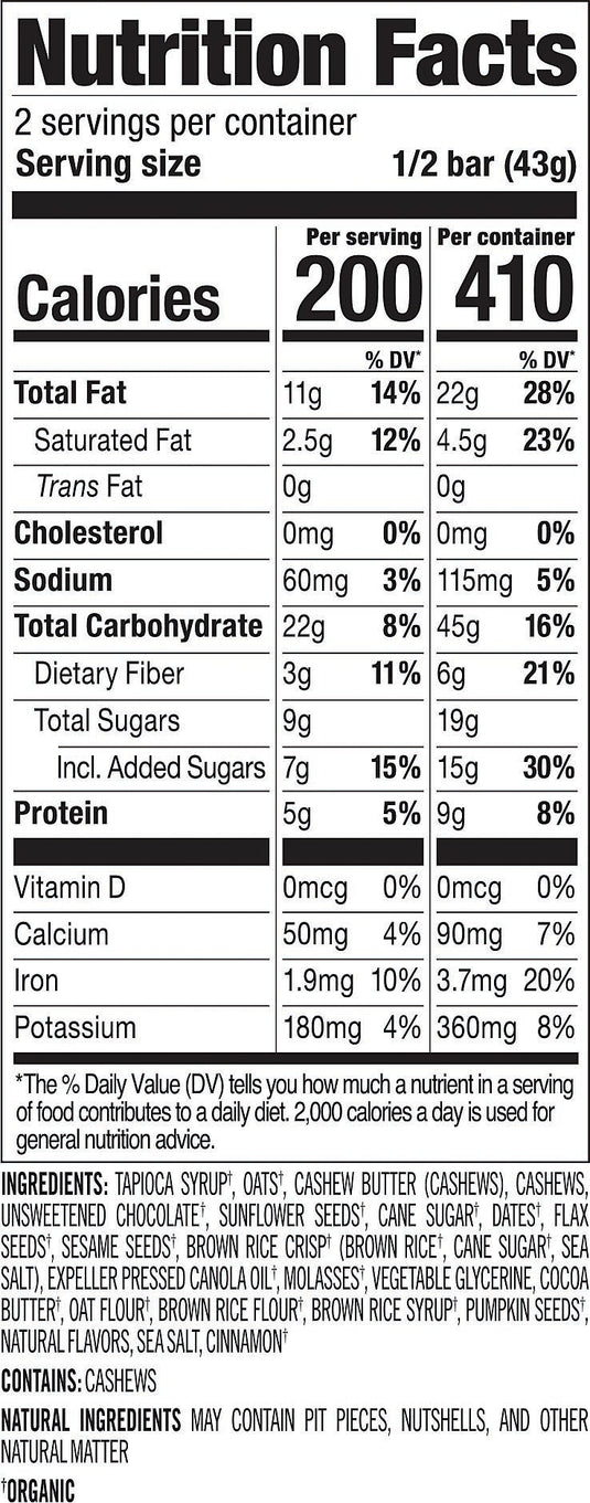 Probar Meal Bars: Oatmeal Choco Chip - Nutritious Energy Food