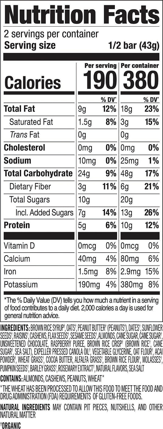 Probar Meal Superfruit Slam Bar - Nutritious Energy Food for On-the-Go Pack of  12