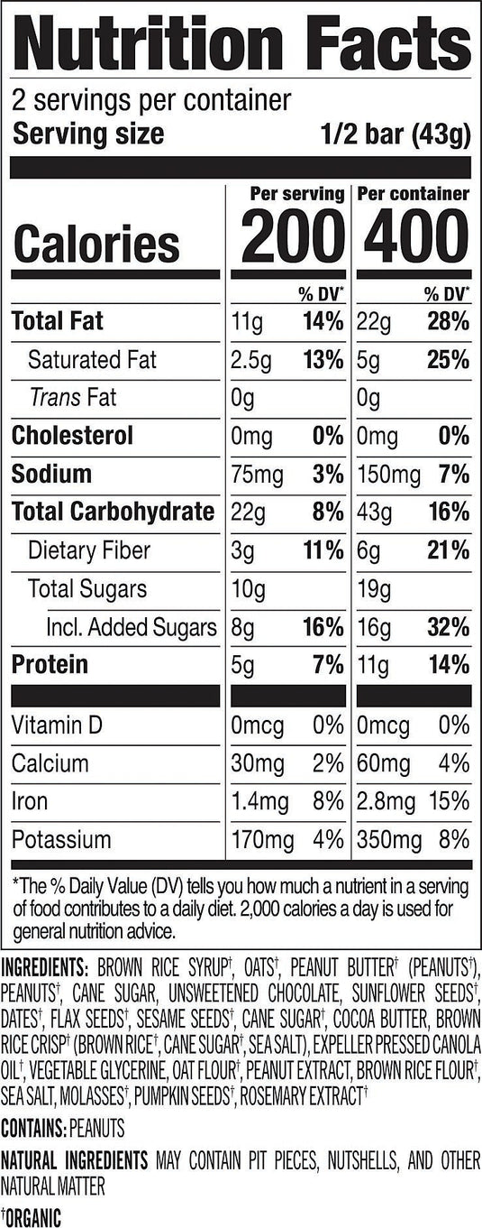 Probar Meal Bar - Peanut Butter Chocolate Chip: Nutritious Energy Food Pack of  12