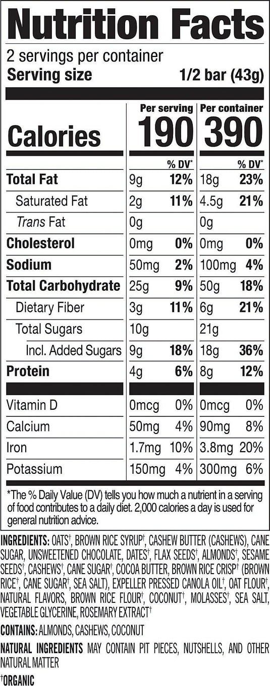 Probar Meal Chocolate Coconut Bar - Nutritious Energy Food for On-the-Go