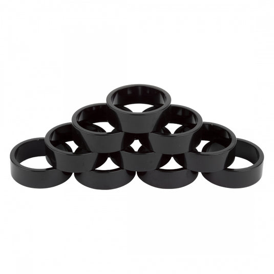 Pack of 2 Origin8 Alloy Headset Spacers 1` x 10mm Spacer Black