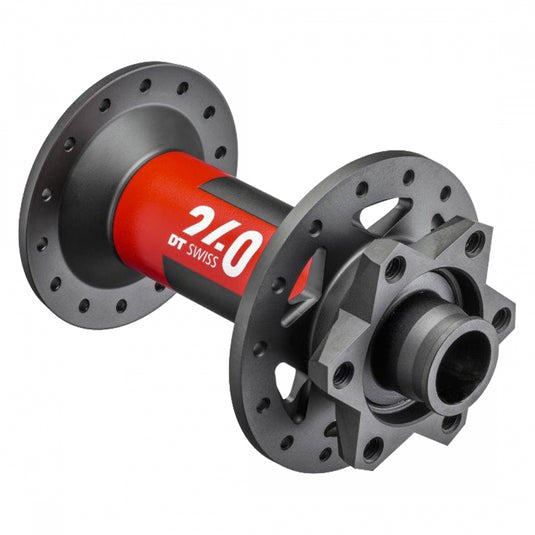 DT Swiss 240 Front Hub - 15 x 110mm, 6-Bolt, Black/Red, 28H