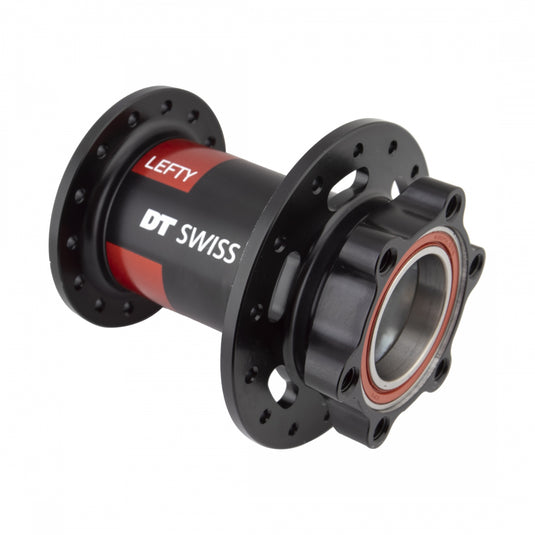 DT Swiss 240 Front Hub - Lefty x 100mm, 6-Bolt, Black/Red, 28H