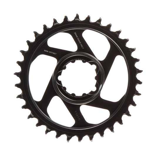 SRAM Eagle Chainring Teeth: 34, Speed: 11/12, BCD: Direct Mount, Aluminum, Lunar/Polar Grey, 6mm