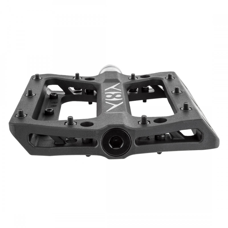 Load image into Gallery viewer, Origin8 Vex Platform Pedals 9/16&quot; Concave Composite Body Replaceable Pins Black
