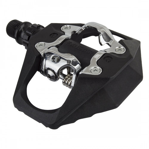 Exustar-PM816-MTB-Pedals-Clipless-Pedals-with-Cleats-Thermoplastic-Chromoly-Steel-PEDL0691-Bicycle-Pedals