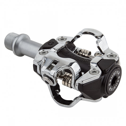 Exustar-PM211-MTB-Pedals-Clipless-Pedals-with-Cleats-Aluminum-Chromoly-Steel-PEDL0705-Bicycle-Pedals