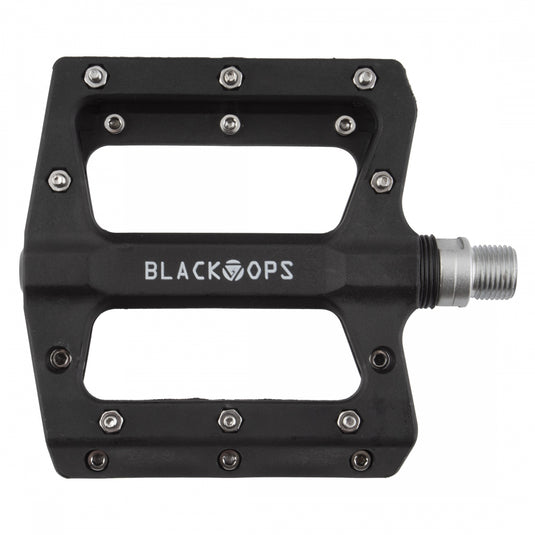 Black Ops Nylo-Pro II Pedals 9/16" Chromoly Axle Nylon Body Removable Pins Black