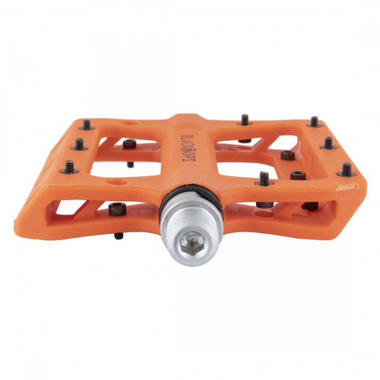 Black Ops Nylo-Pro II Pedals 9/16" Chromoly Axle Nylon 20 Removable Pins Orange