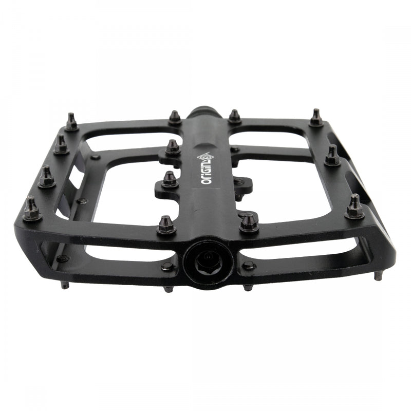 Load image into Gallery viewer, Origin8 Rascal XL Platform Pedals 9/16&quot; Concave Alloy Body Removable Pins Black
