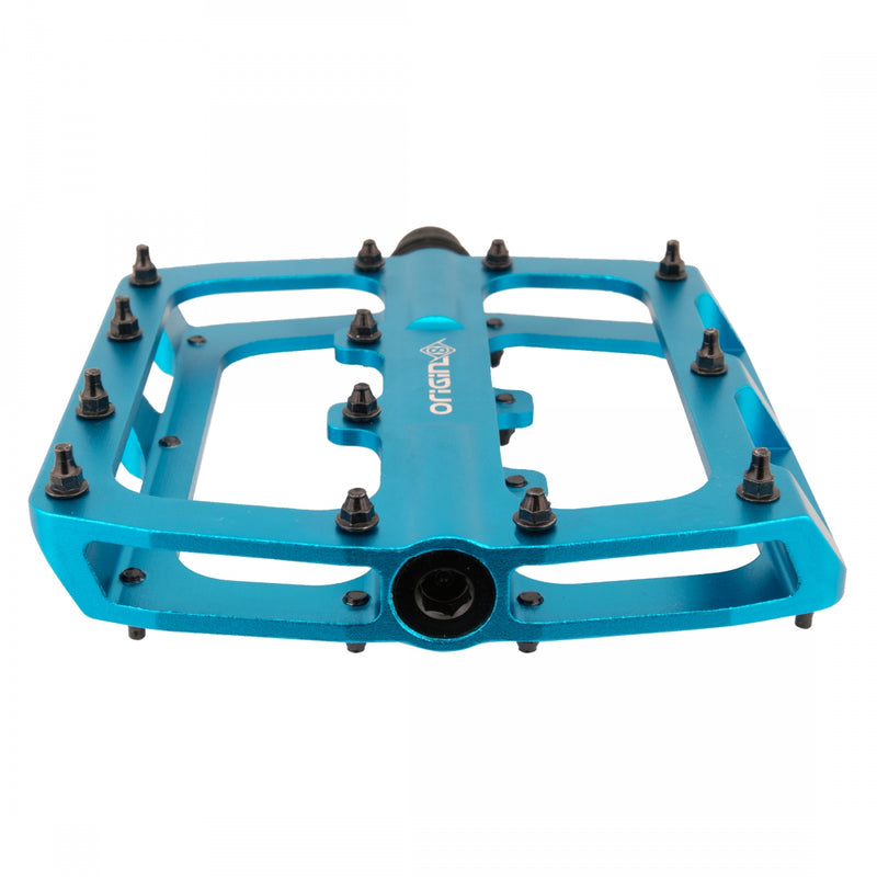 Load image into Gallery viewer, Origin8 Rascal XL Platform Pedals 9/16&quot; Concave Alloy Body Removable Pins Blue
