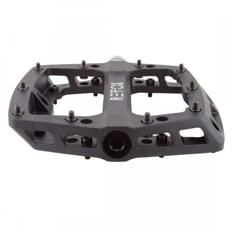 Load image into Gallery viewer, Origin8 Retox Platform Pedals 9/16&quot; Concave Composite Body Removable Pins Black
